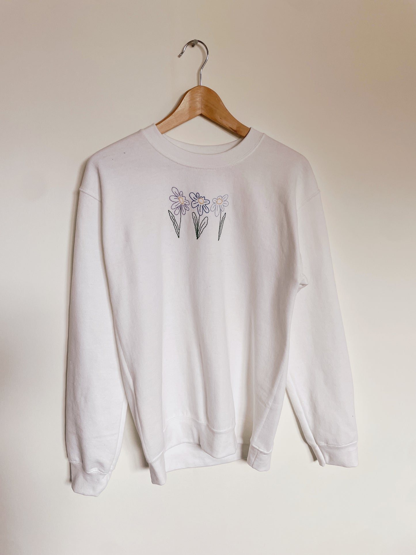 Blue Flowers Crewneck