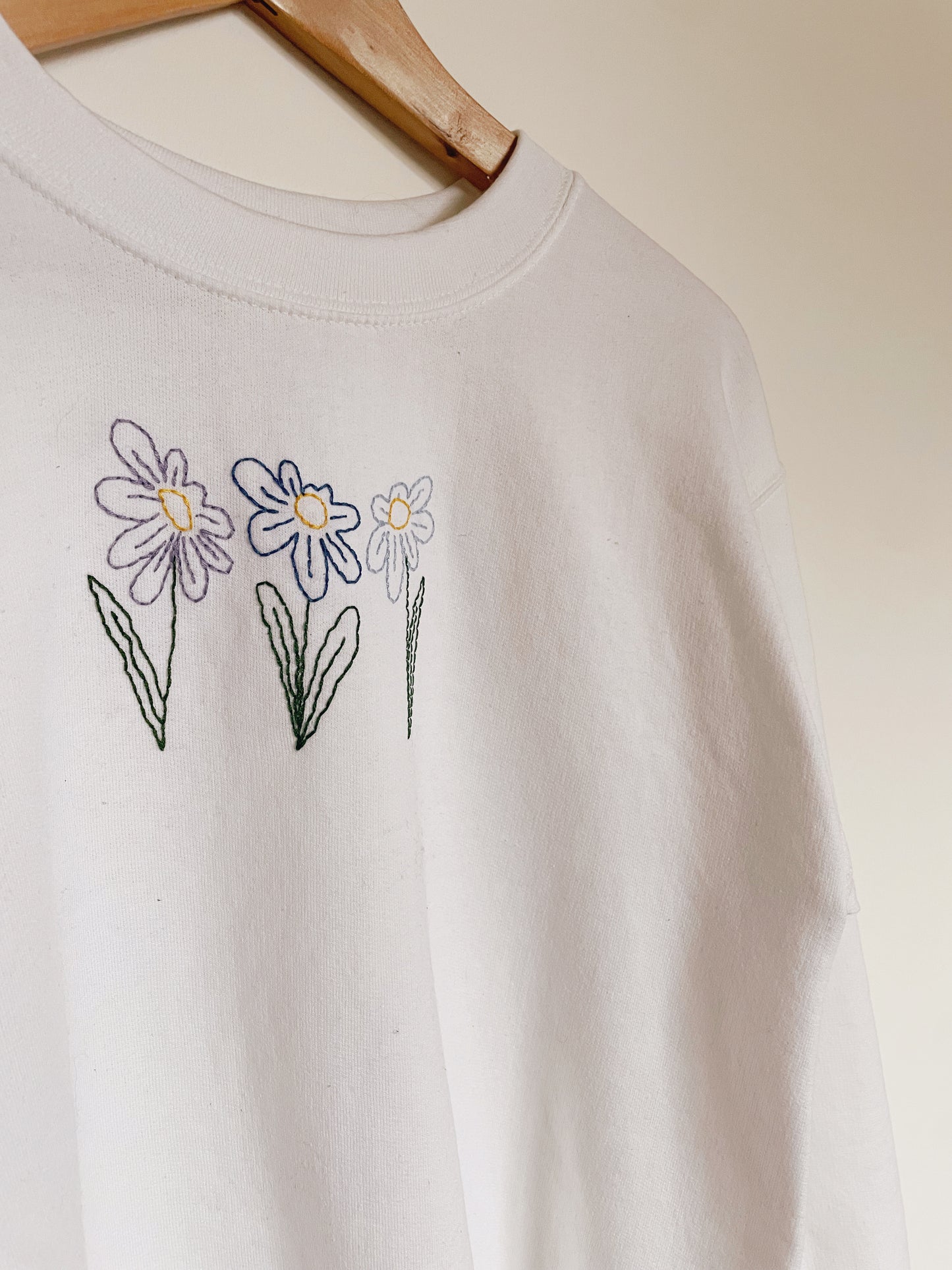 Blue Flowers Crewneck