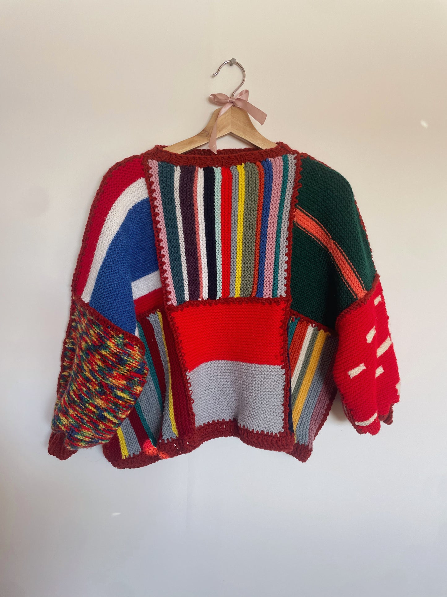 Upcycled Blanket Patchwork Sweater - Reversible