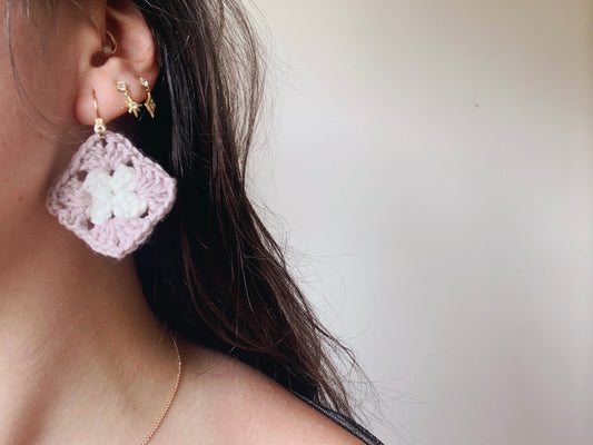 Granny Square Earrings