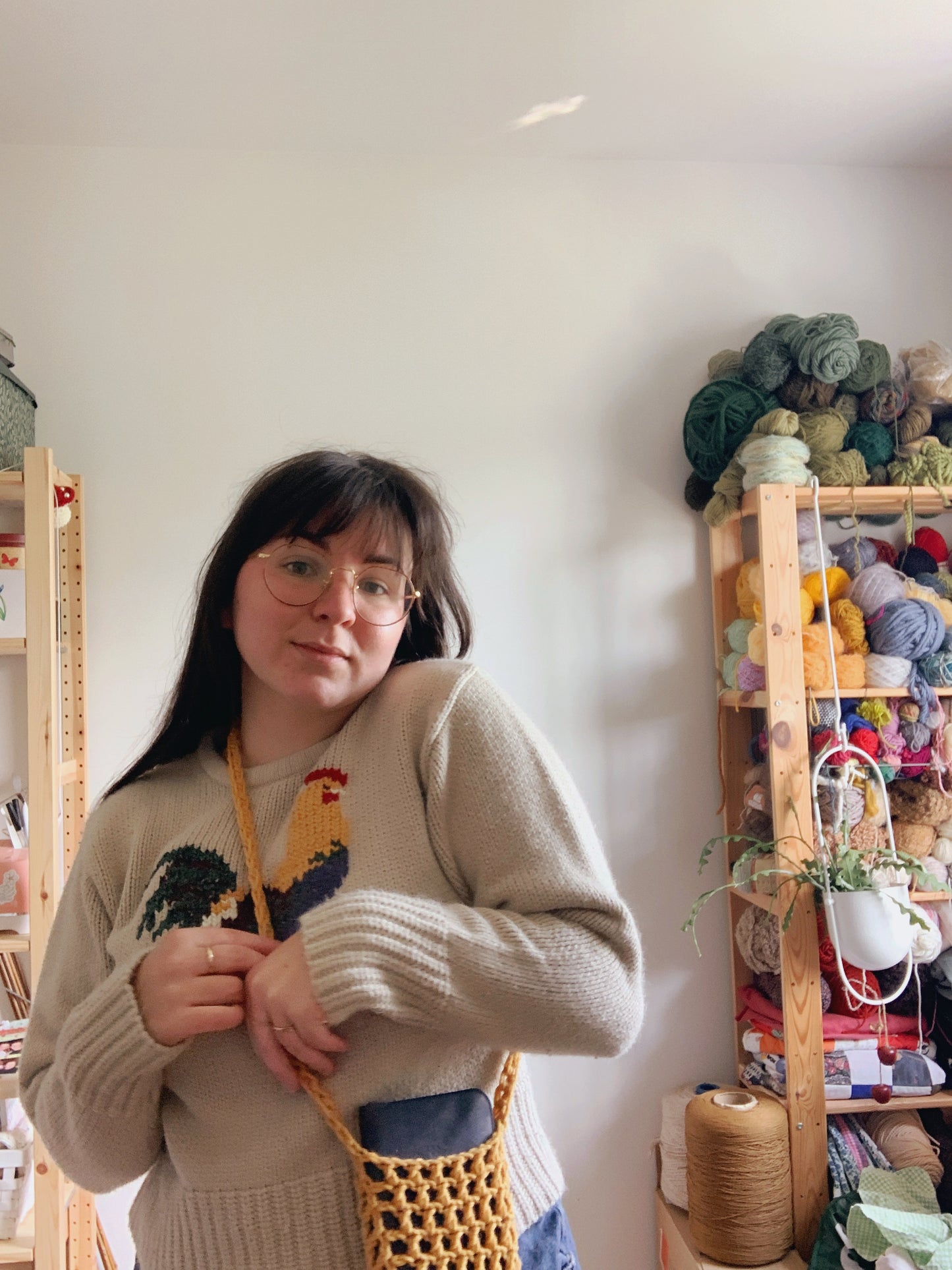 Chicken Embroidered Sweater