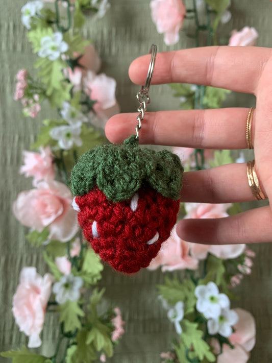 RED Strawberry keychain