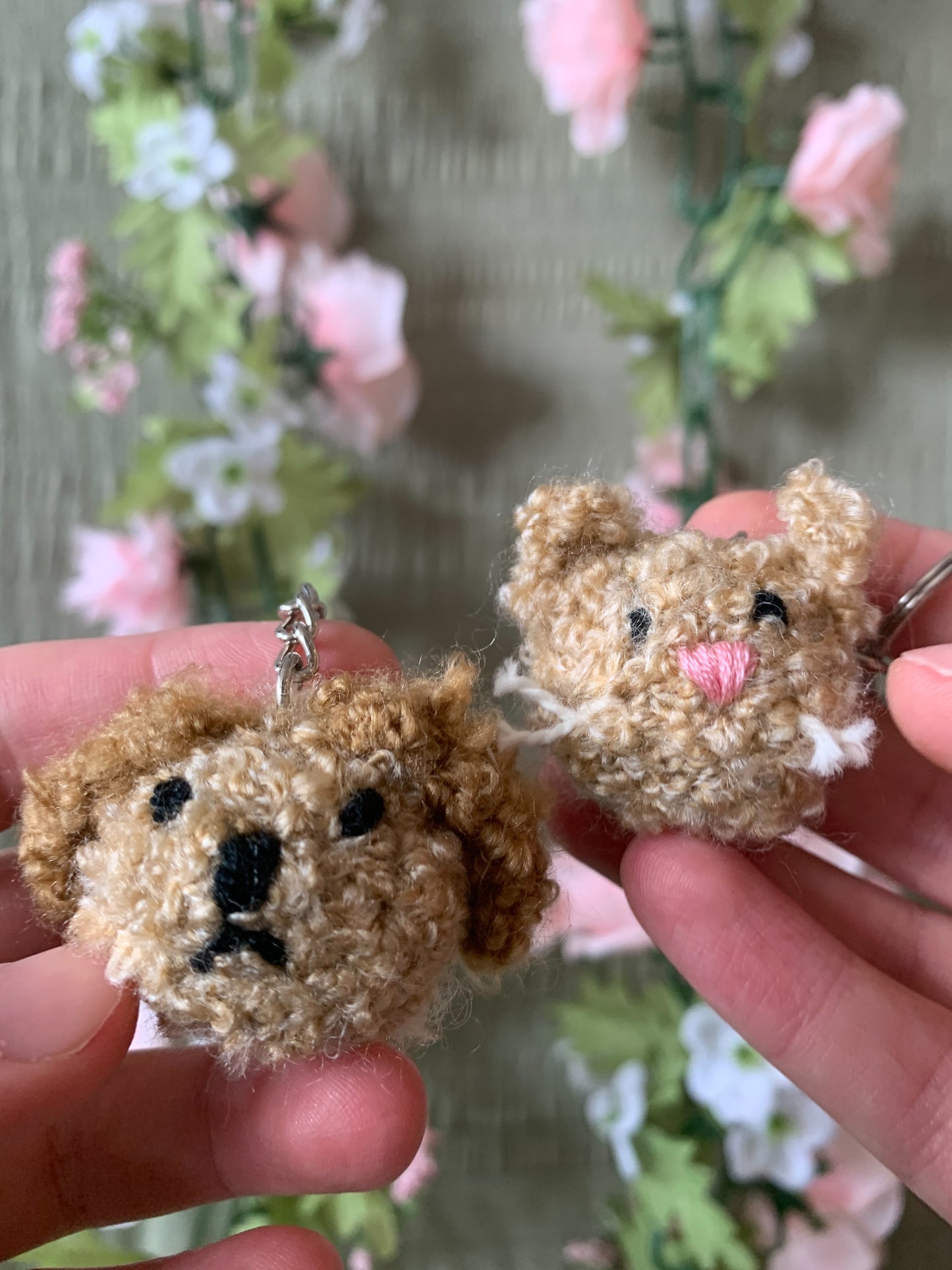 Dog and cat keychain