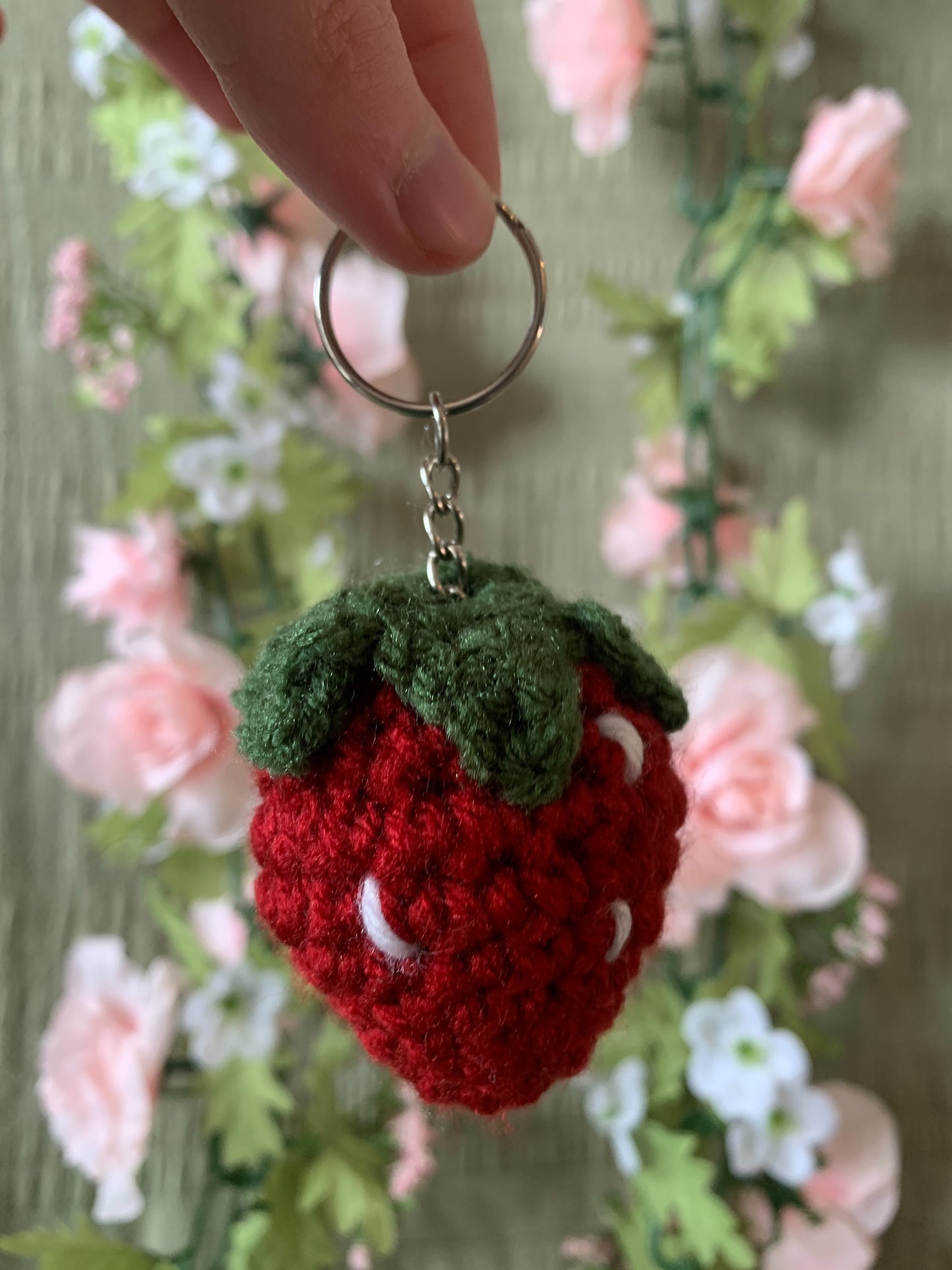 RED Strawberry keychain