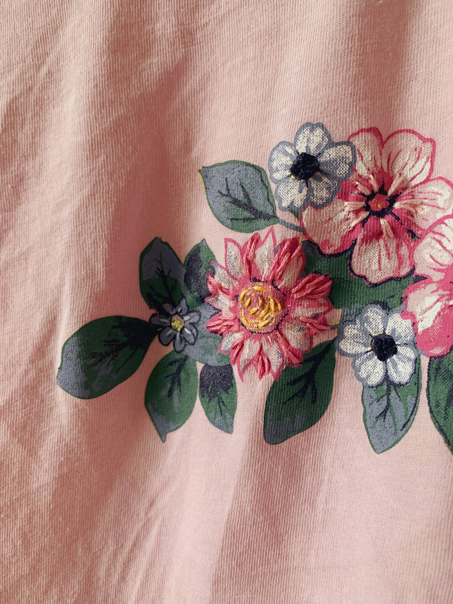 Flower Texture Upcycled T-Shirt