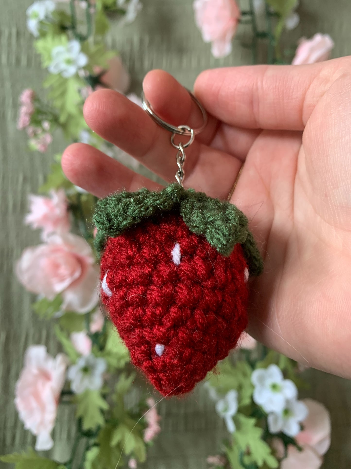 RED Strawberry keychain
