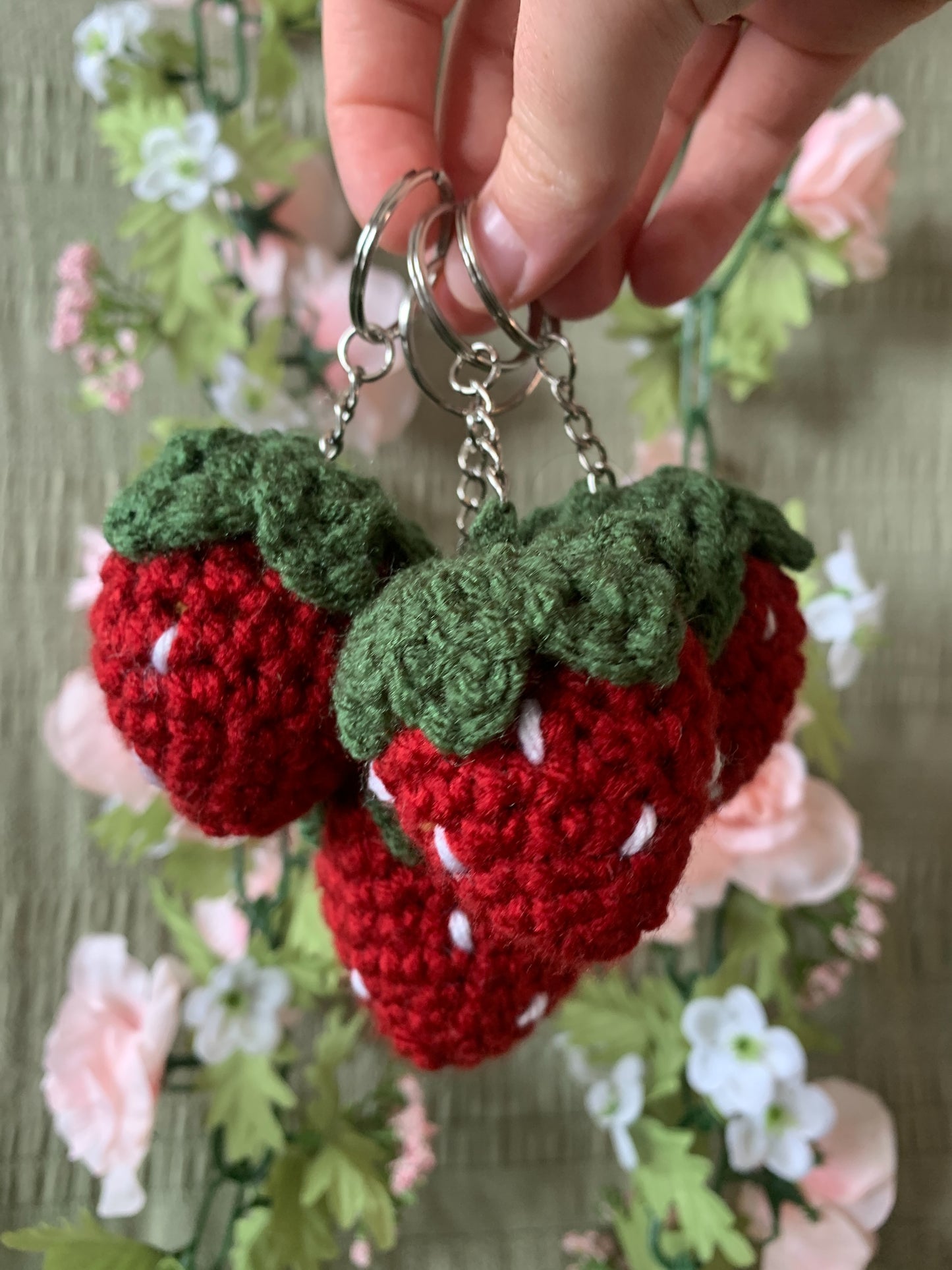 RED Strawberry keychain