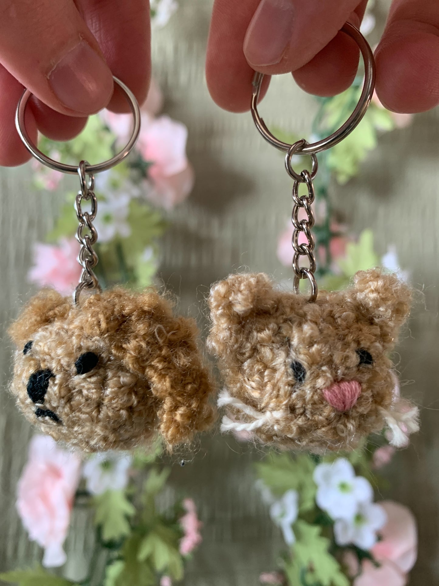 Dog and cat keychain