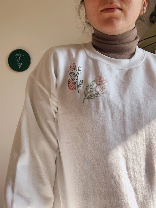 Crewneck à grosses fleurs