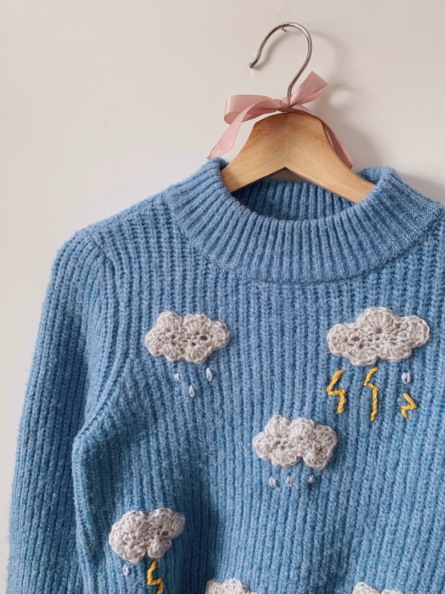 Clouds Upcycled Sweater