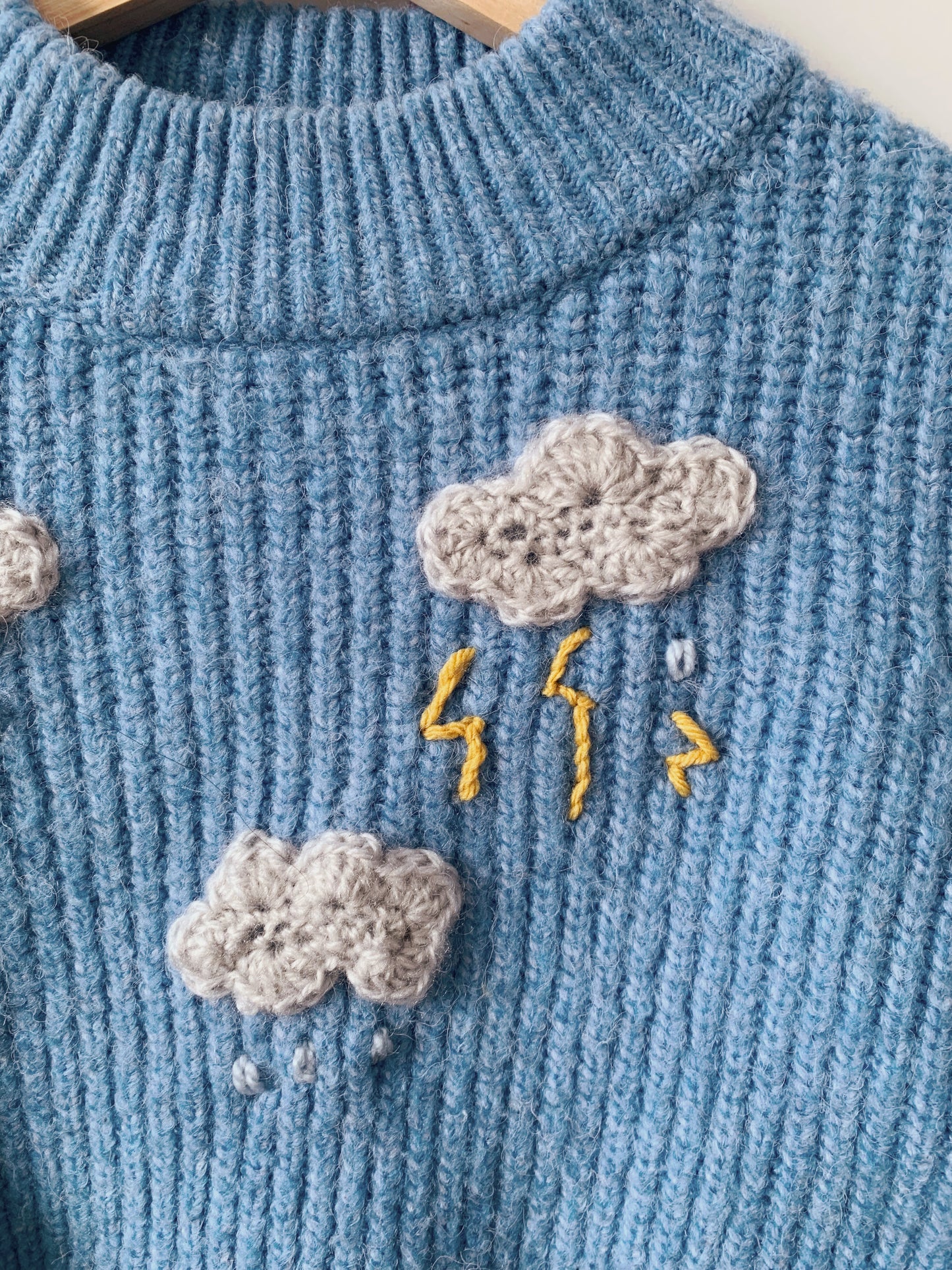 Clouds Upcycled Sweater
