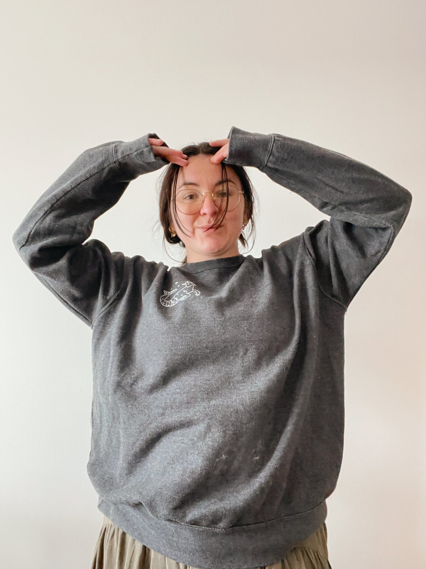 Sea Goat Embroidered Sweater