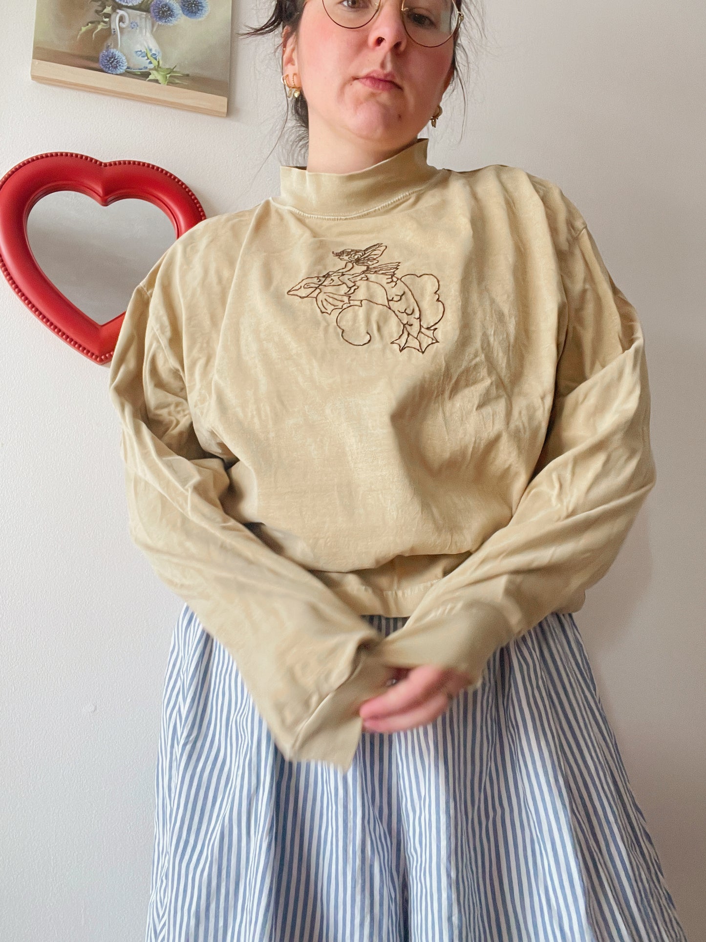 Whimsical Fairy Embroidered Sweater