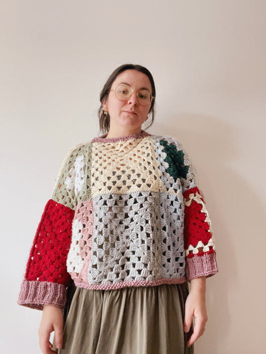 Upcycled Blanket crochet Sweater