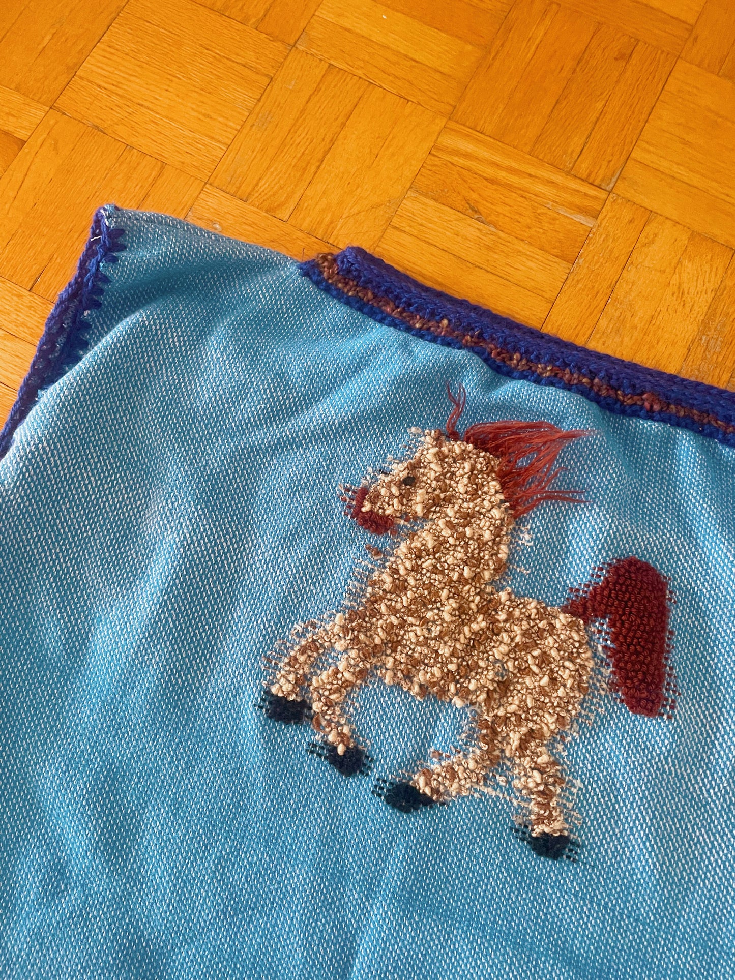 Upcycled Blanket Horsey Sweater
