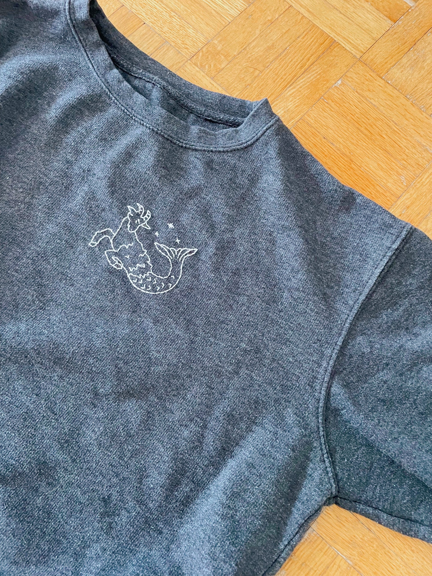 Sea Goat Embroidered Sweater