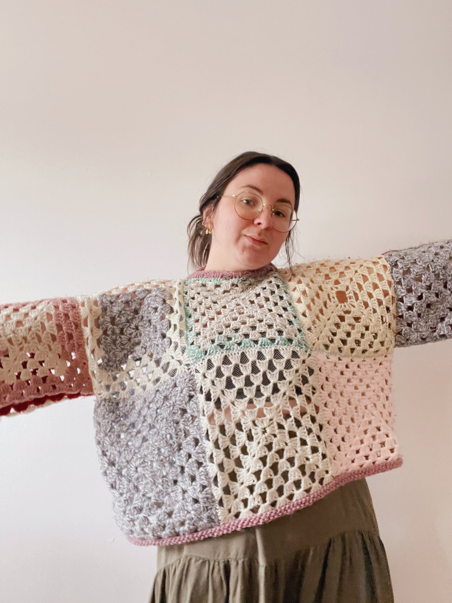 Upcycled Blanket crochet Sweater