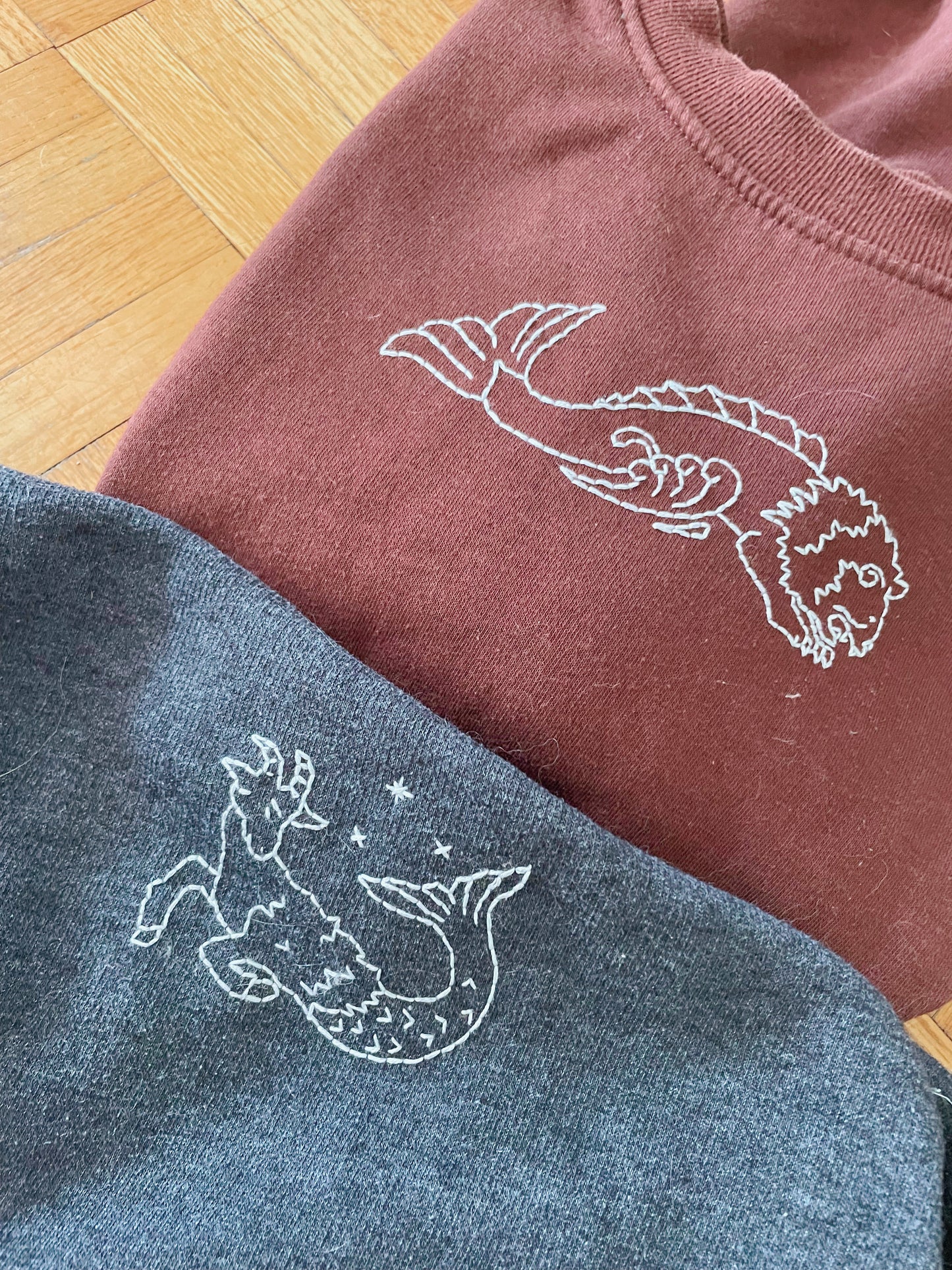 Sea Goat Embroidered Sweater