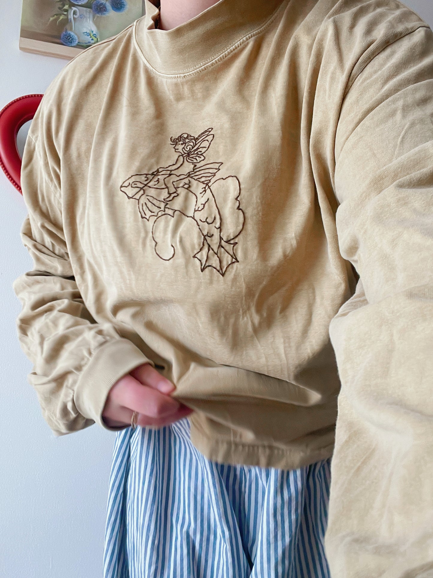Whimsical Fairy Embroidered Sweater