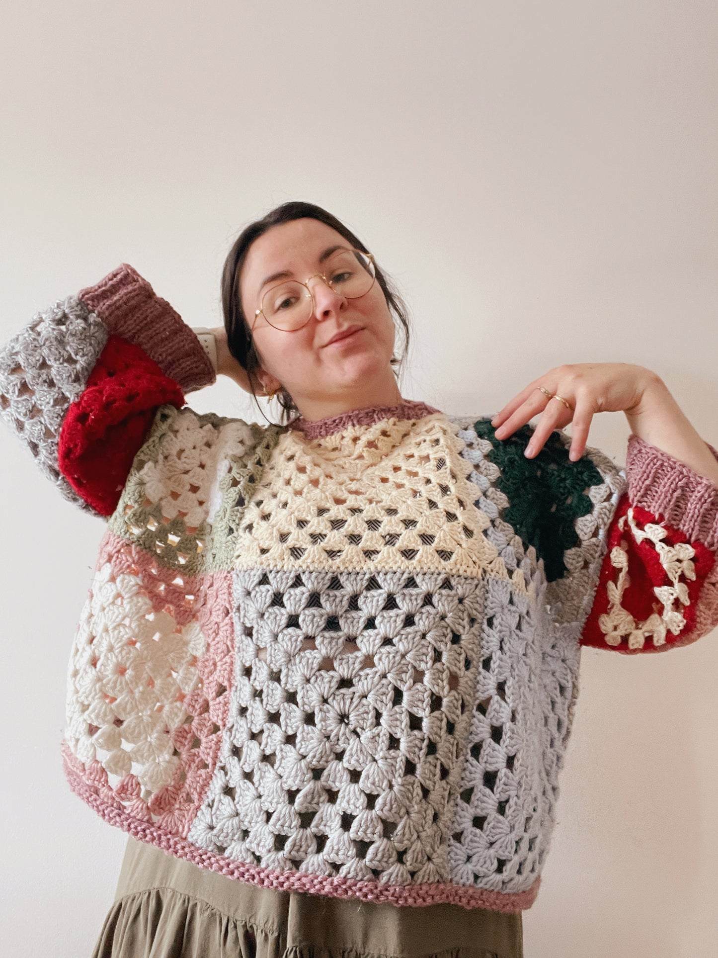 Upcycled Blanket crochet Sweater