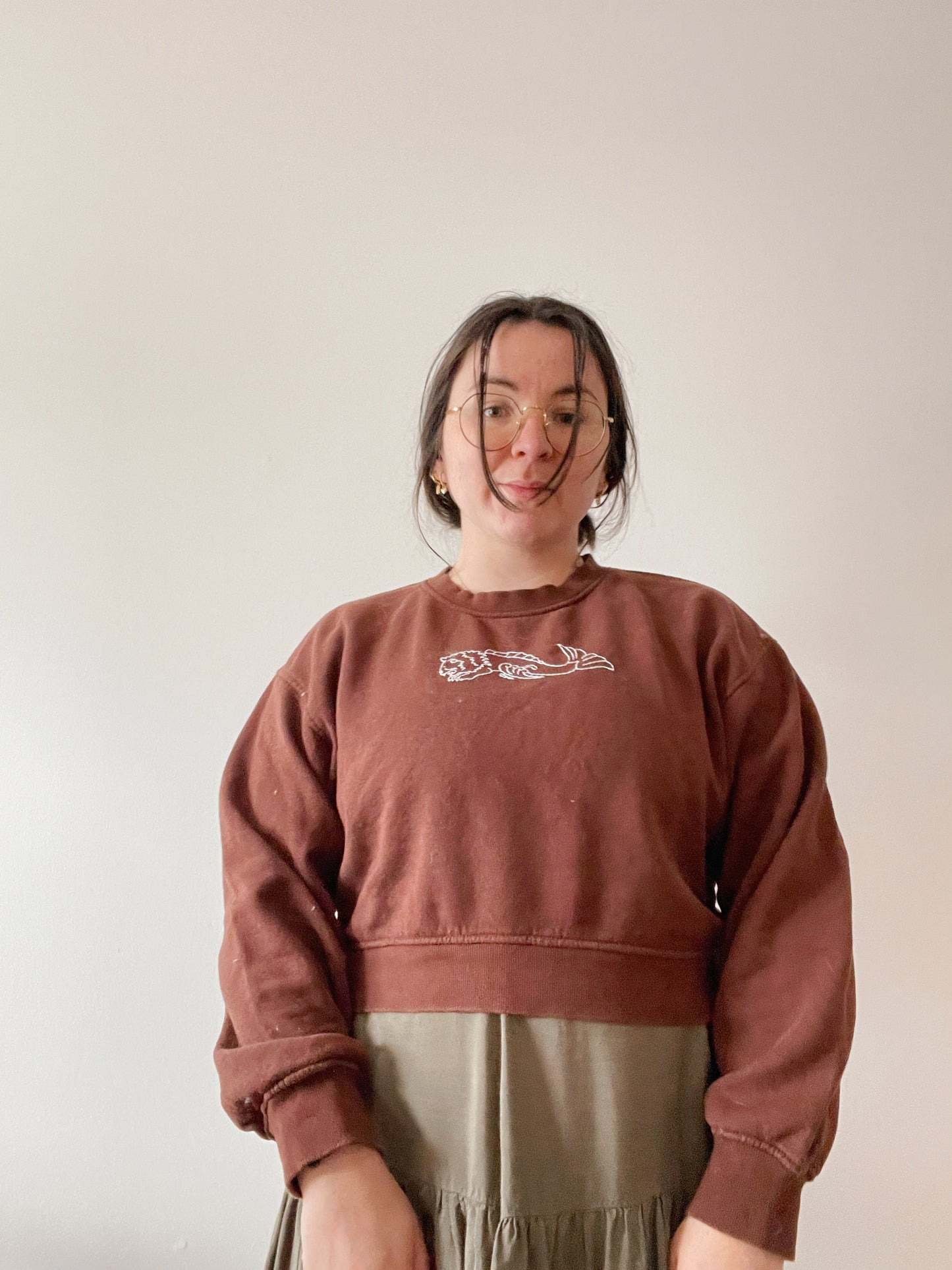 Sea Lion Embroidered Sweater