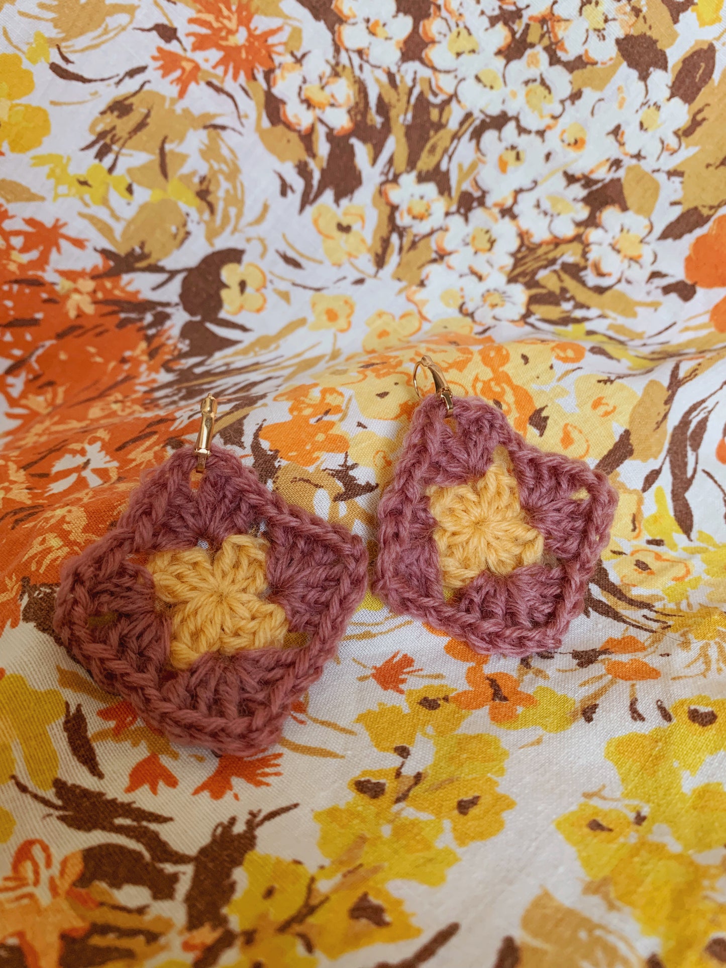 Granny Square Earrings