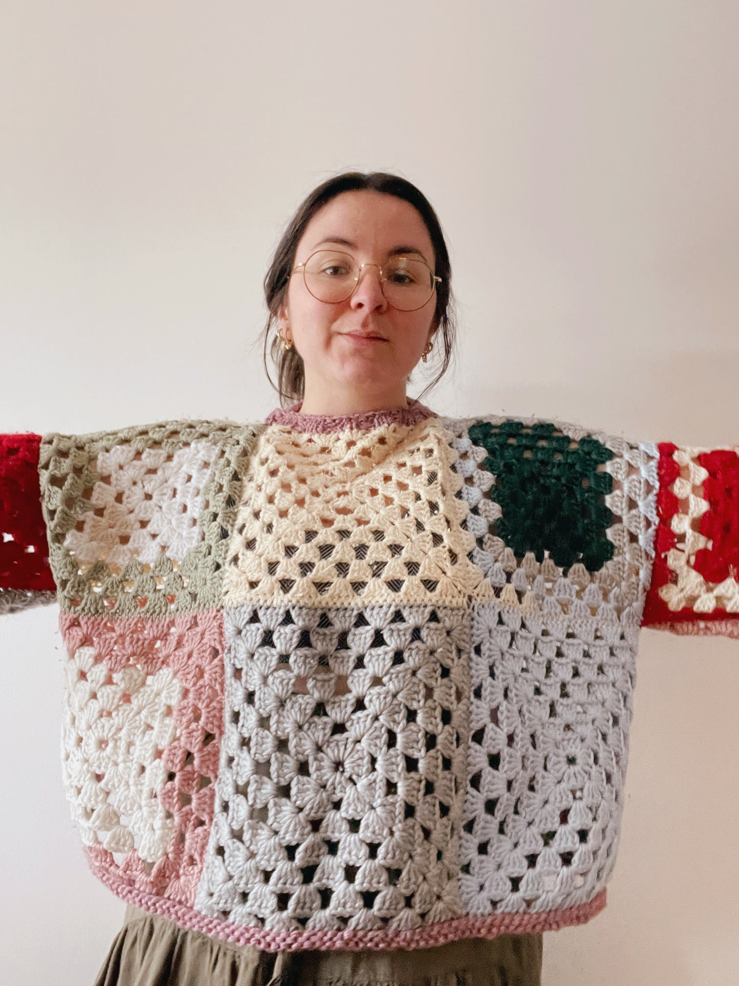 Upcycled Blanket crochet Sweater