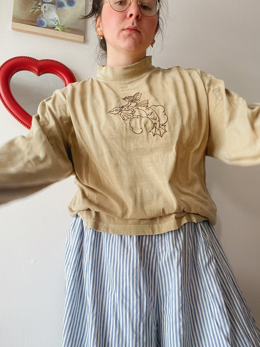 Whimsical Fairy Embroidered Sweater