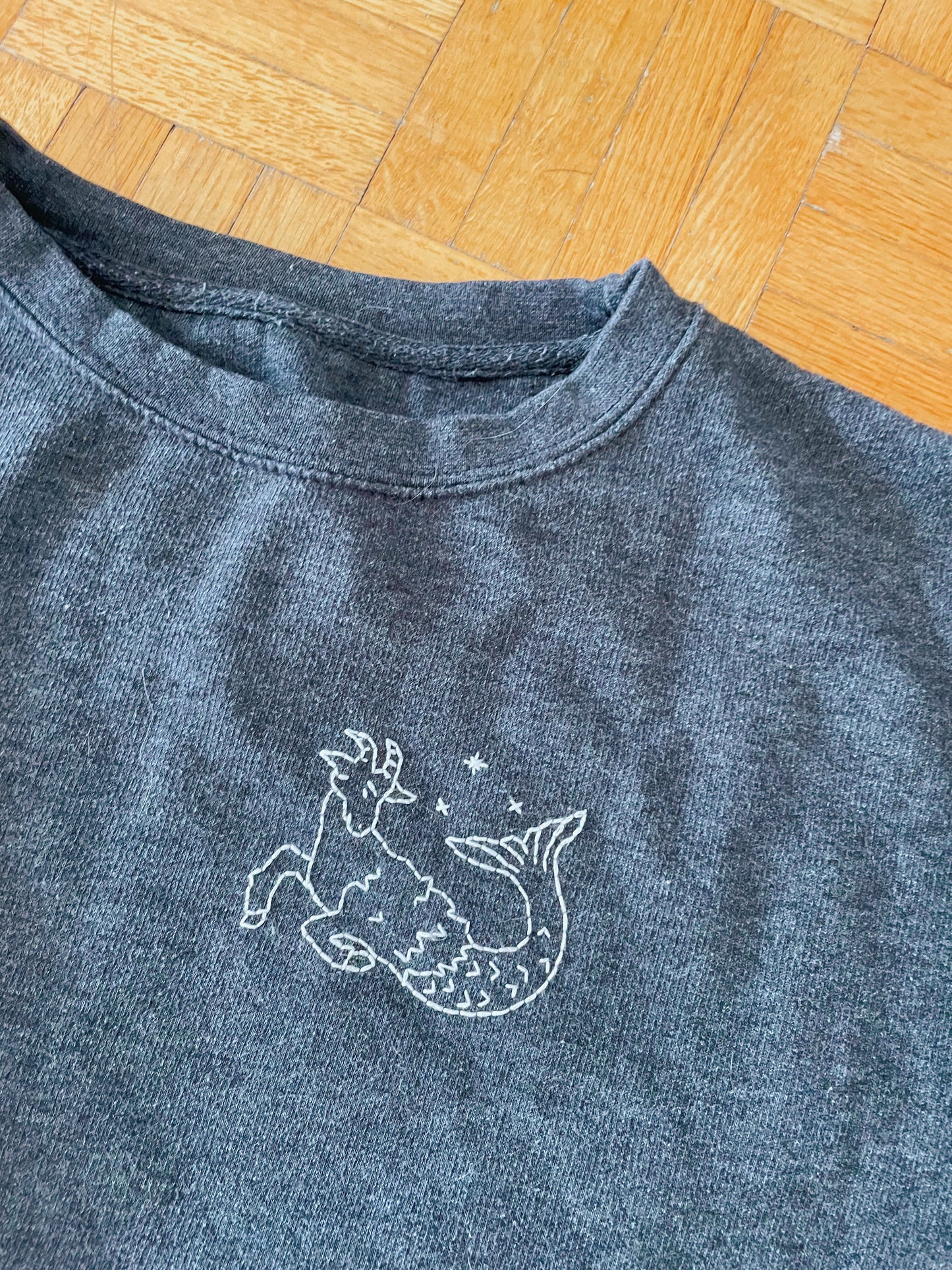 Sea Goat Embroidered Sweater
