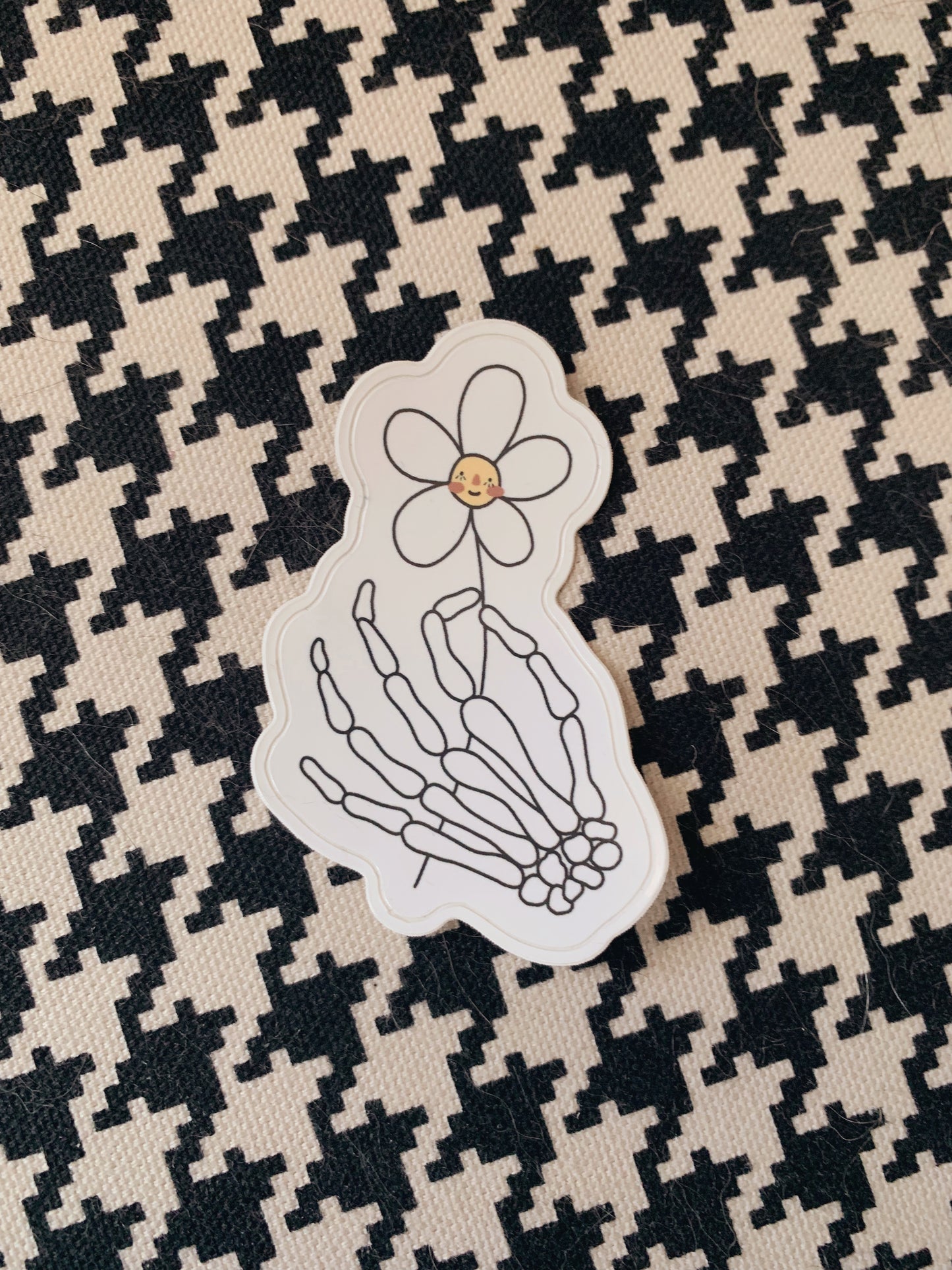 Skeleton Flower Sticker
