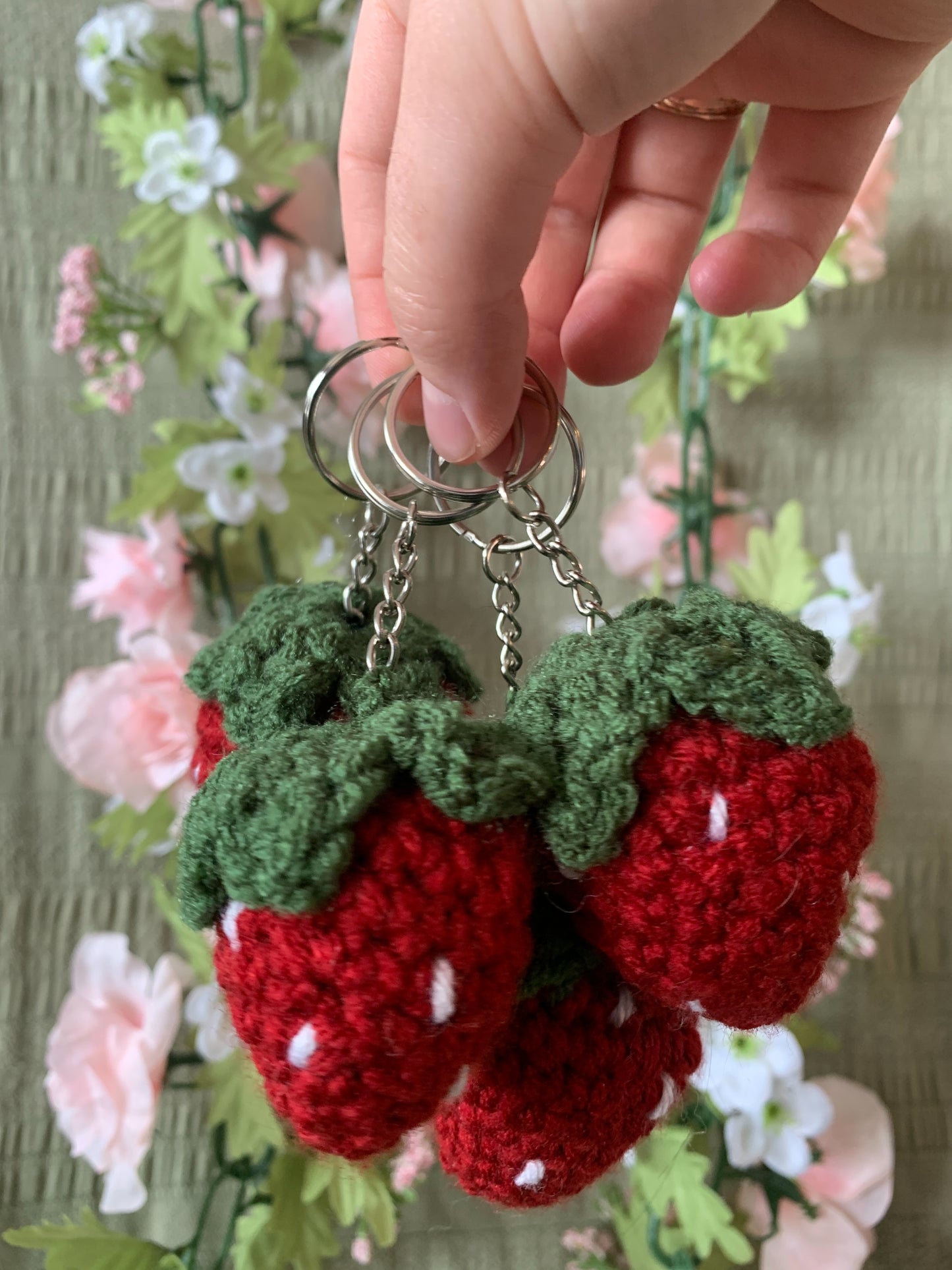 RED Strawberry keychain