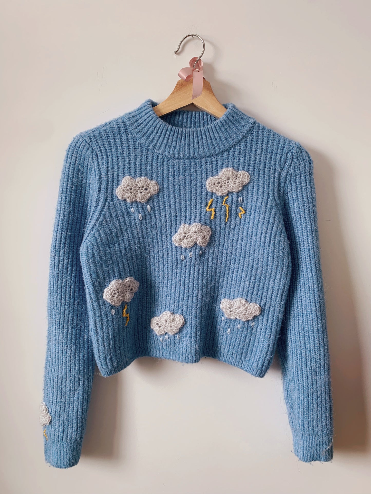 Clouds Upcycled Sweater